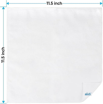 HOMEXCEL White Microfiber Cleaning Cloth, 12 Pack Premium Microfiber Towels - Image 7
