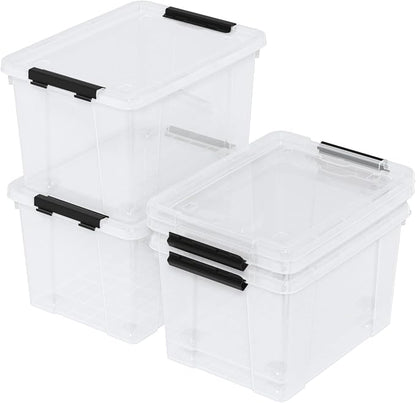 22 Qt Latching Storage Box, Stackable Bin - Image 7