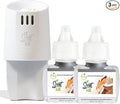 Scent Fill Coconut Sandalwood Plug in Air Freshener, Scented Oil Refills, 2 Refills + Diffuser