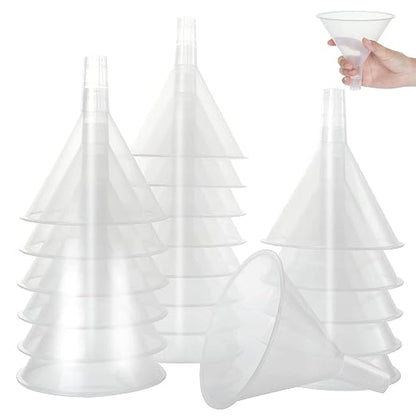 RHBLME 20 PCS Plastic Funnels Set, 4.7 Inch Wide Mouth Clear Plastic Funnels - Image 8
