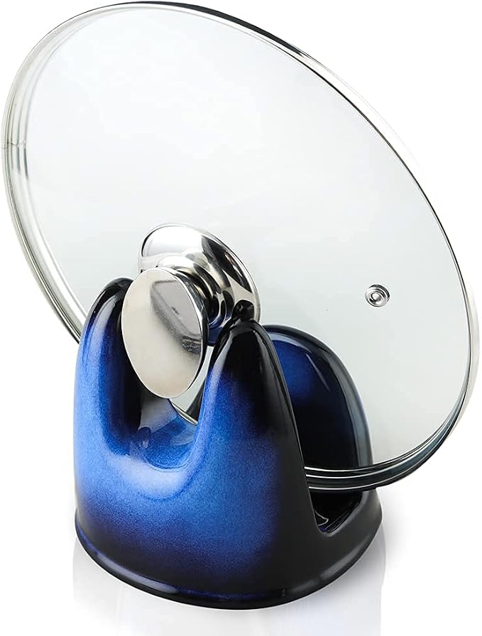 Nihow Pot Lid Holder: Stable Ceramic Pan Lid Holder by Nihow