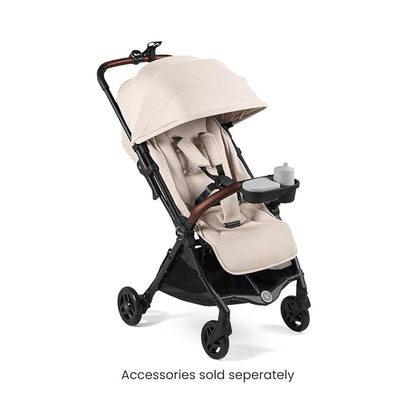 Silver Cross Jet 5 - Full Size TSA Approved Infant & Toddler Travel Stroller - Lightweight, Compact & Easy to Fold, with All-Terrain Wheels and One Hand Full Flat Recline (Almond White)
