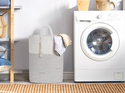 Woven Laundry Basket for Clothes, 100 L Large Rectangle Laundry Hampers - Image 2