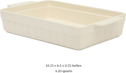 Martha Stewart Broadbrook Ceramic Bakeware, 13x9 Inch Rectangular Baking Dish - Image 3