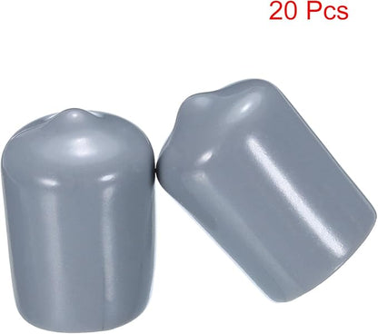 uxcell 20pcs Rubber End Caps 16mm ID Vinyl PVC Round Tube Bolt Cap Cover Screw - Image 2