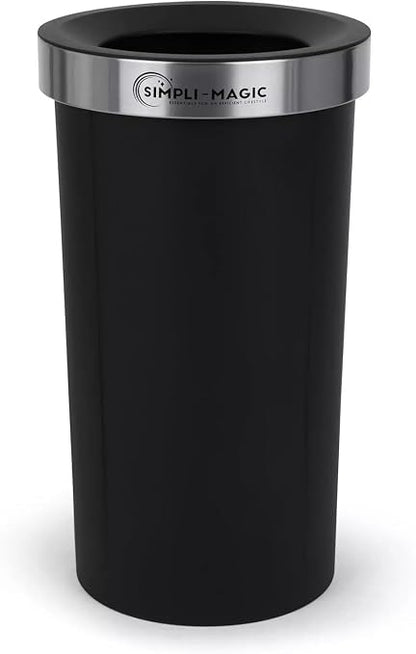 SIMPLI-MAGIC 16 Gallon Open Top Trash Can – Round Commercial Trash Can – - Image 2