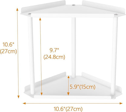 Jesginboo 2 Tier Bathroom Counter Organizer, Vanity Organizer Corner Shelf - Image 3