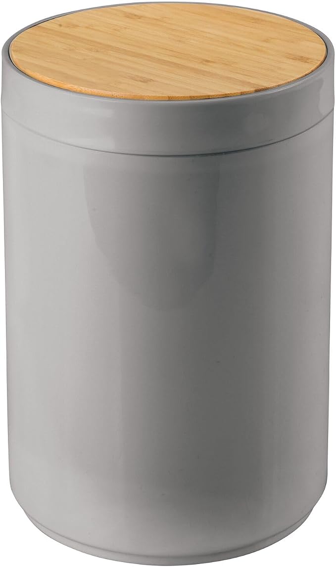 mDesign Plastic Round Trash Can Small Wastebasket by mDesign
