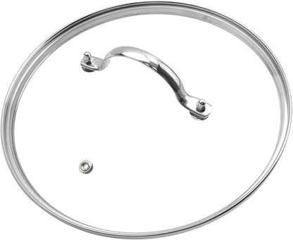 Antrader Tempered Glass Lid, 9.5Inch Cookware Glass Replacement Lid by Antrader