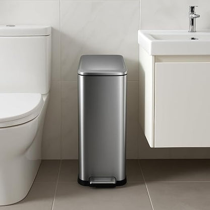 Garvee 13 Gallon Kitchen Trash Can, Stainless Steel Step Garbage Bin - Image 6