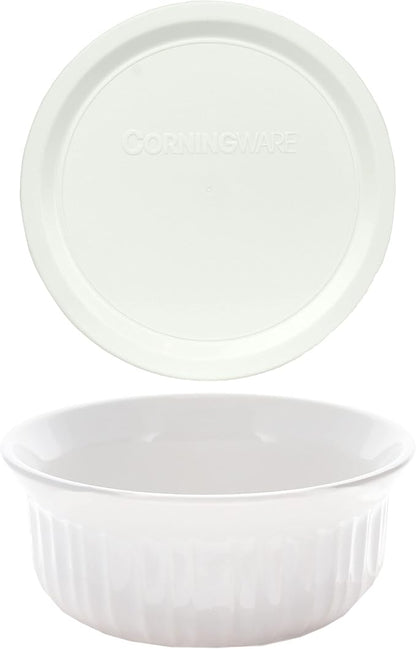 CorningWare FS16 16oz Round French White Casserole Dish w/F-16 French White - Image 2