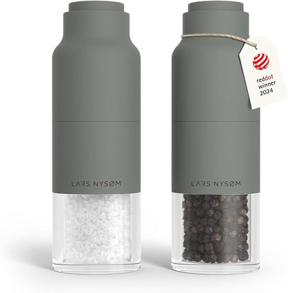 LARS NYSØM Salt and Pepper Grinder Set, Stainless Steel Manual Salt and Pepper by LN