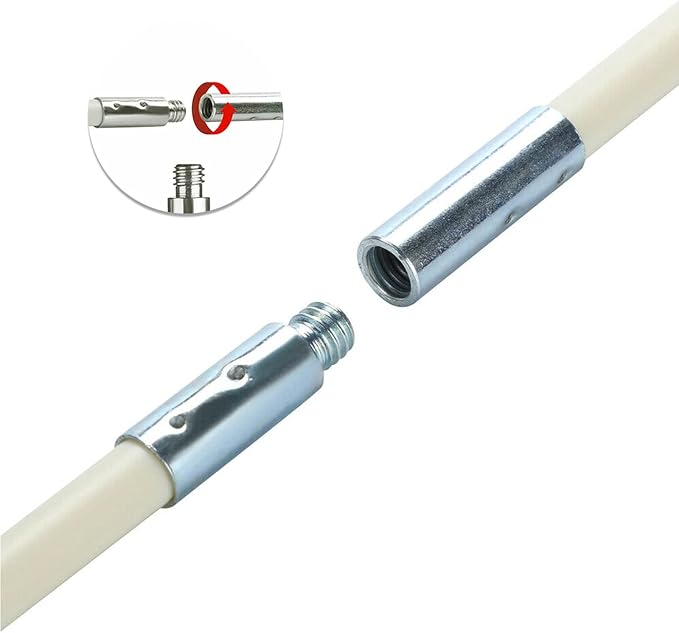 25 Feet Stove Pipe Clean Brush Extension Rods Flexible Fireplace Chimney Brush - Image 4