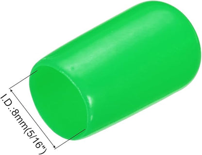 uxcell 20pcs Rubber End Caps 8mm ID Vinyl PVC Round Tube Bolt Cap Cover Screw - Image 3