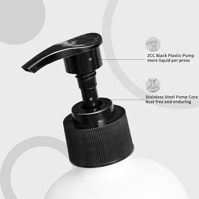 MOMEEMO White Soap Dispenser Bathroom Set, Contains Hand and Lotion Dispenser - Image 4
