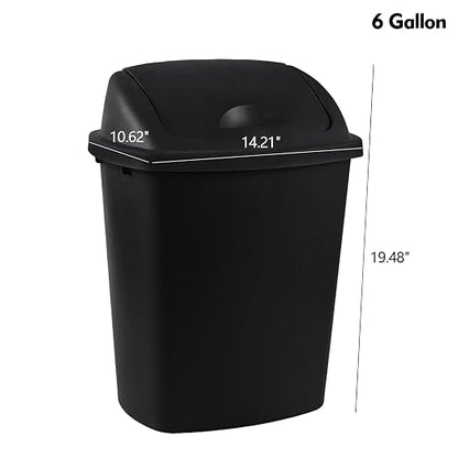 6 Gallon Plastic Garbage Cans - Image 2