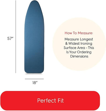 TIVIT Ironing Board Cover 18 x 57, Made in Italy. Performance Grade Titanium - Image 4