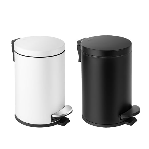 Cesun 1.2 Gallons Small Black Trash Can, Bathroom Garbage Can - Image 7