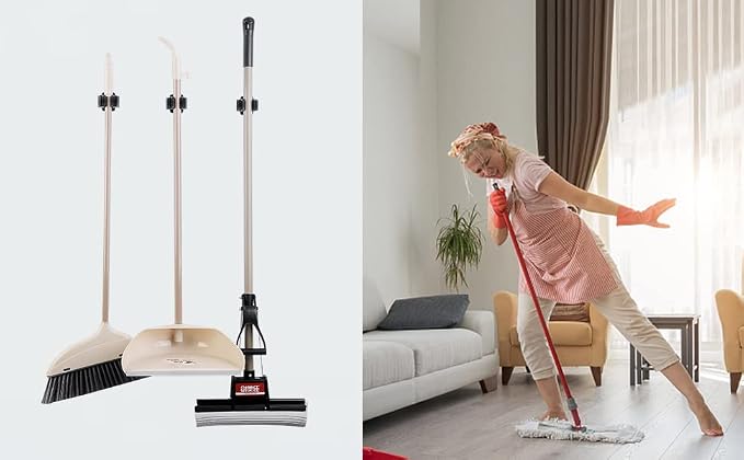 12PCS Broom and Mop Holder, Heavy Duty Garden Tool Organizer Rack Rake and - Image 5