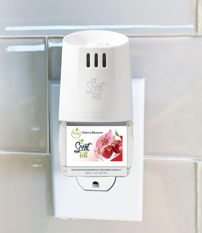 Scent Fill Cherry Blossom Plug in Air Freshener, 4 Scented Oil Refills - Image 2