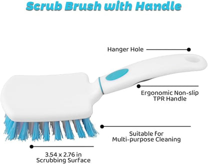 3 Pack Scrub Brush Set, Heavy-Duty Scrub Scrubbing Brushes - Image 4