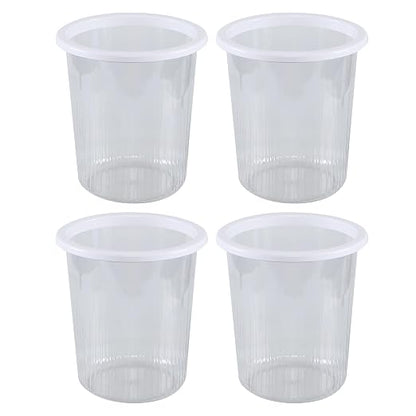 4-Pack Waste Basket Plastic, Small Plastic Garbage Can, 4 Gallon by Ponpong
