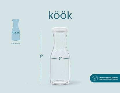 Glass Carafe Pitchers, by Kook, Mini Carafes- set of 6, Beverage Dispensers - Image 8