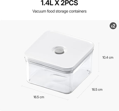 VAKUEN Premium Airtight Food Storage Containers, Square 2PC/Set, Smart - Image 2