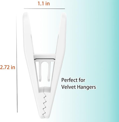 Hanger Clips for Velvet Hangers, Non-Slip Plastic Clips Pant Skirt Hanger Clips - Image 6