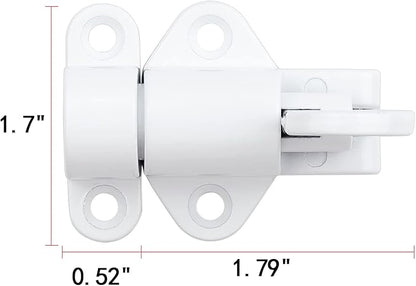 2 Packs Self-Closing Latches，White Spring Door Lock，Resilient Bolt Latch - Image 2