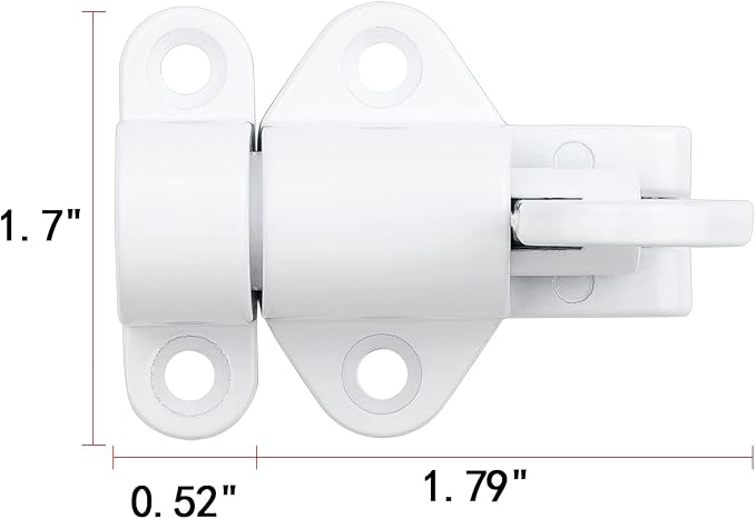 5 Packs Self-Closing Latches，White Spring Door Lock，Resilient Bolt Latch - Image 2