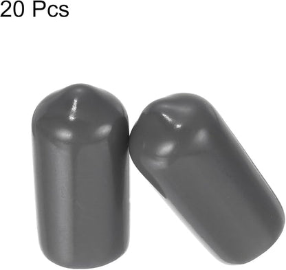 uxcell 20pcs Rubber End Caps 8mm ID Vinyl PVC Round Tube Bolt Cap Cover Screw - Image 2