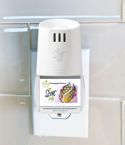 Scent Fill Pineapple & Floral Plug in Air Freshener, 4 Scented Oil Refills - Image 2