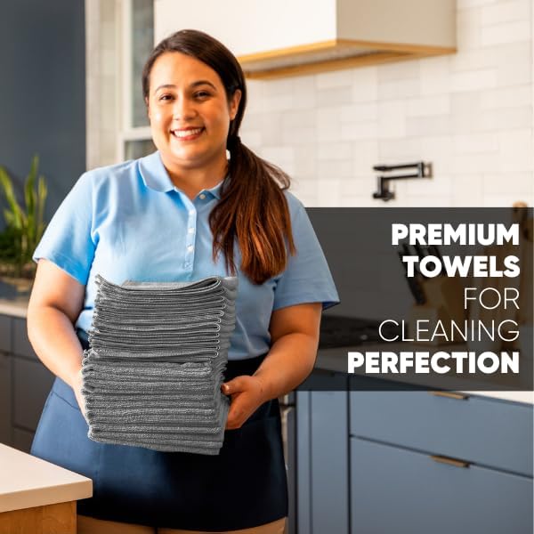 Microfiber Wholesale 12x12 Inch Pro Multi-Surface Microfiber Cleaning Cloths | - Image 4
