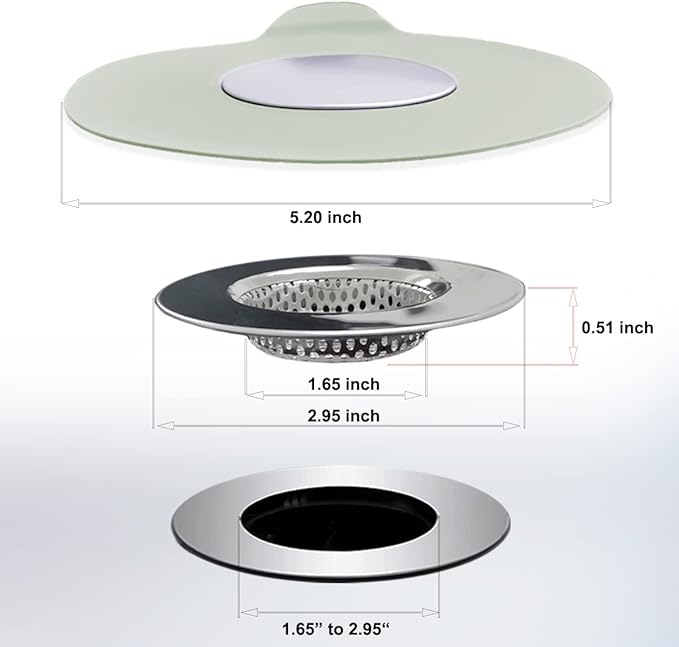 2PCS Bathtub Stopper Hair Catcher Kit, Bathtub Drain Strainer, Tub Stopper Plug - Image 4