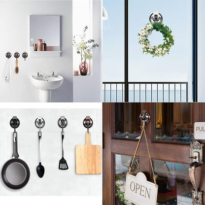 Suction Cup Hooks for Shower, Glass Door, Tile – Loofah, Bath Robe Hook Holder - Image 2