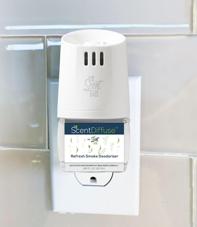 Scent Fill Refresh Smoke Deodorizer Plug in Air Freshener, 4 Scented Oil Refills - Image 2