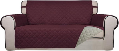 PureFit Reversible Quilted Sofa Cover, Water Resistant Slipcover Furniture by PureFit