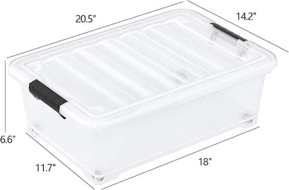 20 Quart Under Bed Shoe Storage Container Bin - Image 2