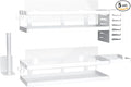 PUSDON Metal Wall Hanging Basket 2 Packs DIY Suitable for Multiple Scenes - Middle White Guardrail Suit