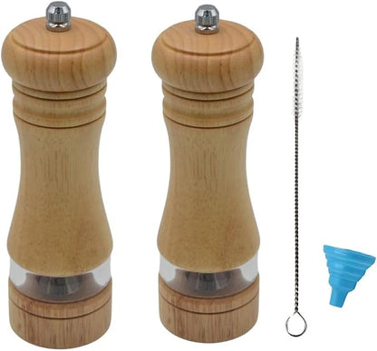 Classic Salt and Pepper Grinder Set, Refillable Salt and Pepper Mills, Manual by MASALACO