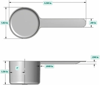 50 mL Long Handle Plastic Measuring Scoop - Image 2