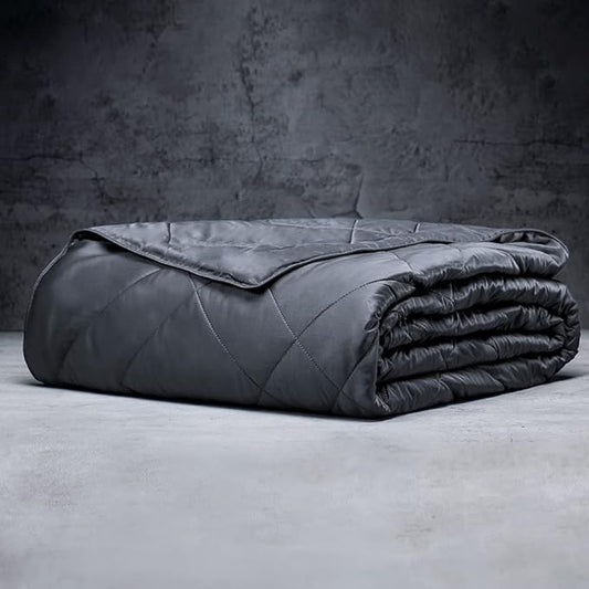 LUXOME Lightweight Blanket | 100% Rayon (Viscose) from Bamboo Fabric & Fill | King/Cal King - 98"x92" | Thermal-Regulating | Charcoal