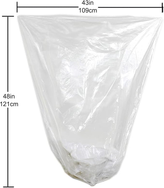TYPLASTICS 45-48 Gallon Clear Trash Can Liners - Image 2