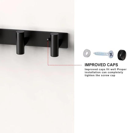 PMMASTO Coat Rack Wall Mounted, 5 "T Shaped Wall Hooks - Image 6