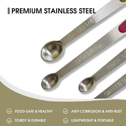 Mini Measuring Spoons Set, Tiny Stainless Steel Measure Teaspoons - Image 3