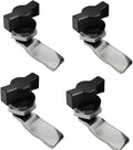 WJSKDQ 4pcs Thumb Operated Offset Cam Lock Thumb Cam Lock for Machine Cabinet Drawer Black_3