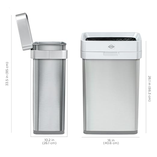 Clorox 13 Gallon Trash Can - 50L Slim Open Top Garbage Bin - Image 4