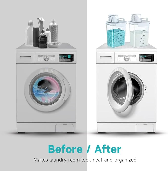 Tokokimo Laundry Detergent Dispenser - Powder Container & Scent Booster Beads Dispenser for Laundry Room Organization