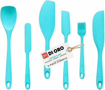 DI ORO 6-Piece Silicone Spatula Set by DIORO